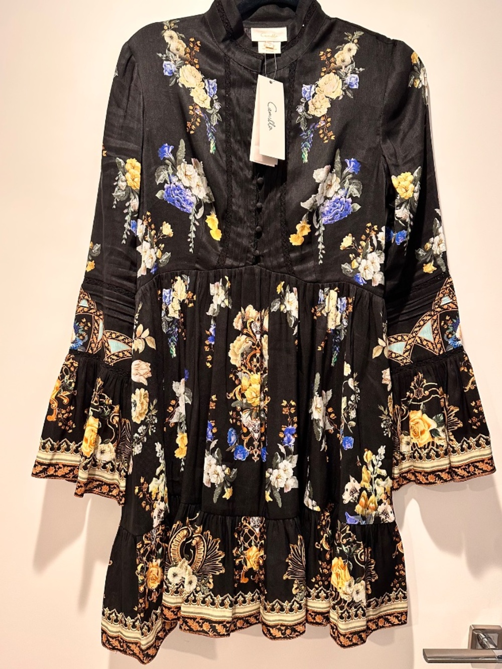 Camilla Ottoman Elegance Linen-silk Minidress Ottoman Elegance, Small - Picture 6 of 10